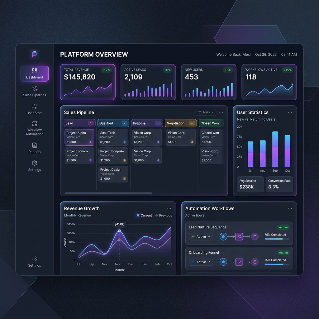 Intelloworks Dashboard Mockup
