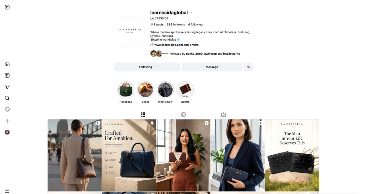 La Cressida Social Media Campaign